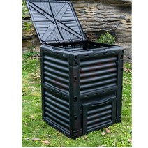 비료 퇴비 만들기 정원 음식물 처리기 발효 낙엽 300L 대형 분쇄기, 블랙 300L