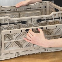 오플렉스 클래식 폴딩박스 접이식 트렁크정리함 48L, 베이지