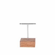 원목 T봉 T형 귀걸이 진열대 실버 소 5x4.5x7