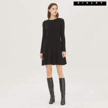 [시슬리] 모세 버튼 장식 니트 원피스 SAKO50161_BK