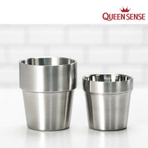 스텐304 이중 물컵 대 300ML 스텐 컵 커피잔 미니 카페 물컵, 단품