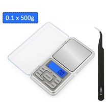 초정밀 고정밀 0.001g 실험실 전자 저울 포켓 디지털 규모 휴대용 미니 보석 규모 100g 200g 300g 500g 0.01g0.1g 그램 주방 규모, 10 0.1g x 500g-1