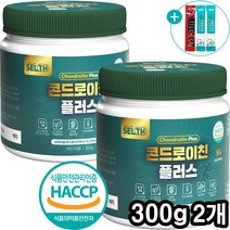 콘드로이친 플러스 분말 HACCP 인증 상어 연골 초록입홍합 보스웰리아 우슬 포함 가루 대용량 300g, 2개