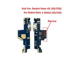 휴대폰케이블 케이블선 c타입 마이크로5핀 25핀 새로운 마이크 모듈 USB 충전 포트 보드 샤오미 레드미 노트 4 4X 4XPro 글로벌 교체용 플렉스 케이블 커넥터 부품, [02] Redmi Note 4X Narrow
