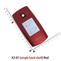 스마트폰 부품 전면 커버 키보드 노키아 X2 X2-00 X2-01 배터리 주택 케이스 키패드, [06] X2-01Redbackshell