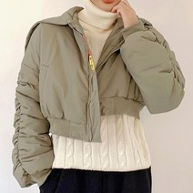 퍼니걸스 3647 크롭 셔링 여성 항공 점퍼 패딩 여성의류