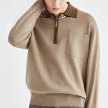 남성용 데일리 반집업 니트 하늘비즈 A31 K171L485