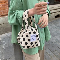 홀리지 퍼펙트 땡땡이 폴카도트 미니 토트백