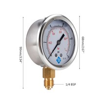 글리세린 채워진 압력 진공 화합물 게이지 68mm 다이얼 VAC 10000 PSI, 07 0-20bar