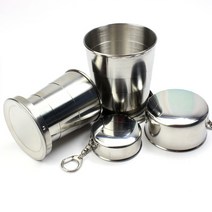 생리컵 생리컵추천 위생생리컵 75ml150ml250ml 스테인레스 스틸 접는 컵 휴대용 야외 여행 캠핑 텔레스코픽 컵 키 체인 물 커피 핸드컵, 2개 150ml m