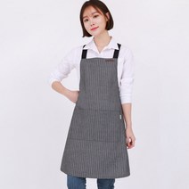 미단디자인 XAP208-1 여름 바리스타 쉐프 카페 주방 업소용 행사용 앞치마, 1매, 55~66) 블랙