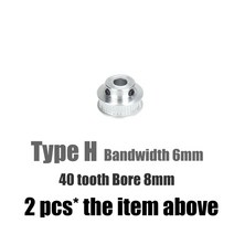 벨트풀리 타이밍벨트 GT2 60 치아 40 30 36 보어 5mm/8mm 타이밍 Alumium 풀리 3D 프린터 용 GT2-6mm 개방, 14 H 40tooth bore8