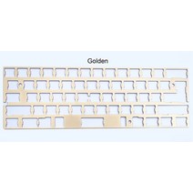 키보드 스테빌라이저 커스텀 범용 gh60 플레이트 알루미늄은 pcb 마운팅 및 스태빌라이저용으로 양극 처리되어 60 용 iso ansi를 지원합니다., 안정제 추가, 황금