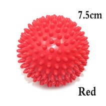 7.5/9cm PVC 뾰족한 마사지 공 롤러 내구성 요가 휘트니스 볼 근육 긴장 근막 트리거 포인트 손 발 긴장 운동 공, 레드 7.5cm, 1개