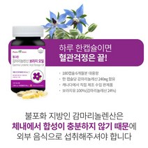 보라지유 감마리놀렌산 감마리놀레산 보리지 오일 보라지꽃 gla 보라지 콜레스테롤 혈행 피부 개선 도움 영양제 캡슐 대용량 6개월분