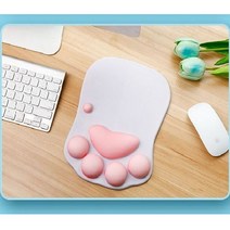 마우스패드 고양이발 바닥 손목보호 실리콘젤리 마우스패드 손목패드 사은품증정 창고정리가, 그레이