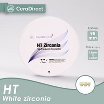Ceradit 지르코니아 디스크 98mm HT 화이트 블록 롱 브릿지 크라운 재료 치과 실험실 CADCAM, [08] 98 30mm