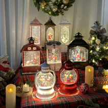 [벽난로스노우볼] 크리스마스 LED 산 캔디샵 벽난로 오르골 워터볼 무드등 집들이 연인 어린이 선물