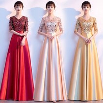합창단 단체복 드레스 칸타타 롱 스커트 슬림 7부 공연 의상 기질 스팽글