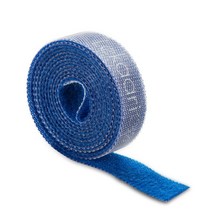 Strong Cable Organizer Self Adhesive Fastener Tape USB Cable Winder nylon Reusable Strong Hooks Loop, 11 1m blue X 2pcs