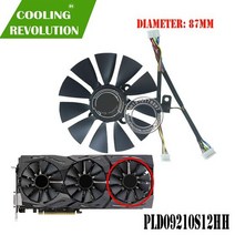87MM PLD09210S12HH GTX 980 Ti R9 390X 1060 RX 480 그래픽 카드 ASUS, 01 6 PIN