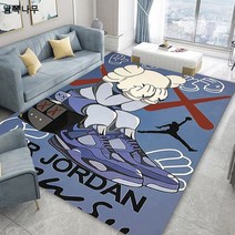 크리스털 벨벳 거실 카펫 3D 프린팅에 두꺼운 미끄럼 방지 바닥 티테이블 카펫 매트 망홍인스 바람 침대 옆 카펫