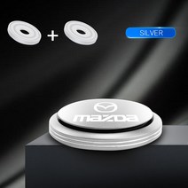 자동 로고 회전 공기 청정기 향수 인테리어 부품 장식 아로마 테라피 마즈다 3 5 6 RX8 7 Atenza, 03 Silver and 2 pcs