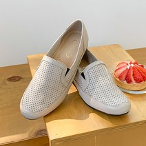 제이슈 수제화 천연소가죽 브리즈 펀칭 슬립온 3cm