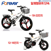 20인치자전거 MTB 입문용 자전거 출퇴근 펫바이크 추천 가벼운 튼튼한, 16인치 일체형바퀴 단속, 화이트