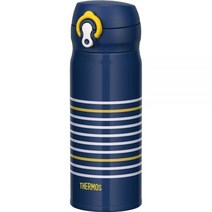 써모스 데일리 원터치 이지 텀블러 400ml JNL-402, 네이비 옐로우 XL