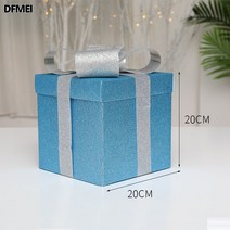 크리스마스 장식품 선물세트 선물상자 크리스마스 트리 장식 쇼핑몰 쇼윈도 진미 장식 소품, 20Cm 블루