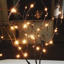 [무료배송]20 LED 버드 나무 가지 램프 배터리 전원 크리스마스 조명 생일 웨딩 파티 홈 인테리어에 대 한, [02] Warm white