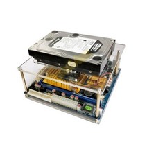 데스크상의케이스 컴퓨터케이스 미들타워케이스 DIY PC 오버클럭 테스트 벤치 ITX 컴퓨터용 오픈 프레임 미니 HTPC 에어 케이스 브래킷 베어 지원 하드 디스크 설치, Transparent