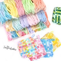 [정글스튜디오] 먼지없는 양말목 Mix컬러 55가지 프리미엄 편직 양말목공예 재료, 5색구성_파스텔 셔벗 5색