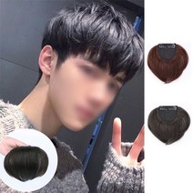 붙임머리 남자부분가발 앞머리 정수리 2컬러, 브라운, 쿠팡GS 브라운