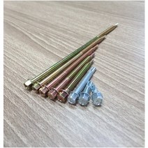 육각머리직결피스 스크류볼트 육각양날볼트머리 나사 판넬피스 6.4mm, 황색, 14×150