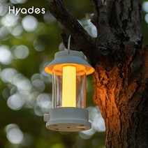 히아데스 디자인 초경량 캠핑랜턴 USB충전 10000mAh 차박 실내 등산 LED 램프 DQ310, 블랙, 2개
