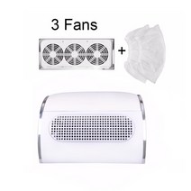 집진기 60w 손톱 흡입 집진기 대형 강력한 손톱 진공 청소기 기계 3 팬 2 가방 euus 플러그 살롱 도구, 60w 흡입 먼지, 협력사