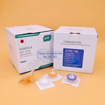 1 상자 (50pcs) 실험실 0.22um/0.45um 무균 Millipore 주사기 필터 나일론/PES/ PTFE 멤브레인 필터 화학 실험실 장비, 33mm 0.45um 나일론