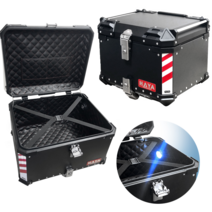 HAYA 알루미늄탑박스 45L 55L 65L 80L 100L 리어백 알미늄 리어백 대형, 45리터, 블랙