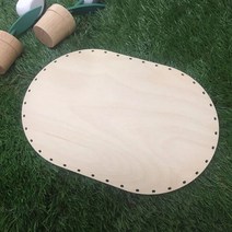라탄 공예 재료 자작나무 반원형 합판 트레이 28x19cm 바구니 만들기 바닥재료