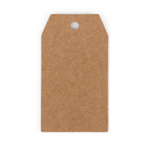 종이 크라프트 택 100장 무지 흰색 텍 행택 프라이스택 선물 포장 Kraft Tag, 6각 4x7cm