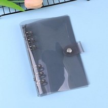 교사다이어리 학급일지 유치원 보육 로즈 골든 퍼플 블루 윤기 나는 블링 바인더 노트 커버 일기 일정 플래너 종이 학교 문구, black+A6