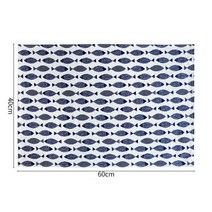 주방 수건 식탁 냅킨 밝은 파란색 물고기 지중해 인쇄 천 레스토랑 결혼식, Dark blue fish