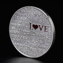 코인 러브 LOVE 스페셜 컬렉션 문양 수집 취미 기념 주화 동전 애호가 특별 비트 알트 판매 예술 행운 금화 선물 그리스 희귀 사업운 재물복 풍수지리 개업 (골드)