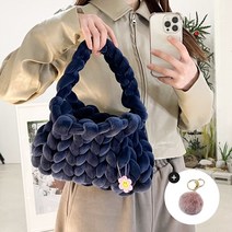 니팅노튼 자이언트 얀 1kg 벨벳 가방 실 빅얀 루피 뜨개 만들기 핑거니팅, 벨벳 자이언트얀 1kg, 18.네이비