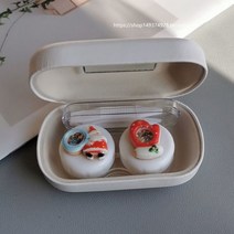 렌즈통 케이스 딸기 수납 콘택트렌즈 여행 휴대용, 붉은