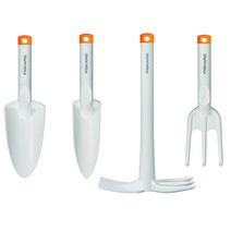 (피스카스) Fiskars 원핸드 원예/가드닝 작업공구 화이트 4종(모종삽 이식삽 포크 괭이), 이식삽(1027033), 1개