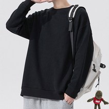 남녀공용 쭈리면 오버핏 무지 맨투맨