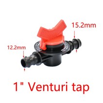 관개 벤츄리 튜브 1/2 "3/4" 1 수나사 농업 비료 주입기 자동 수정 탭 개, 12 1 inch Venturi